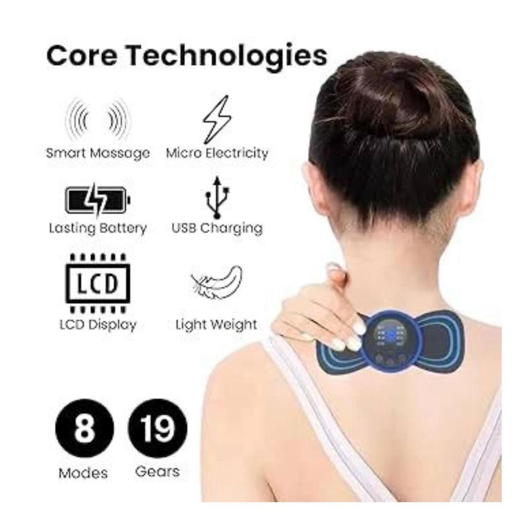 Wireless EMS Mini Body Massager – Portable Butterfly Massager for Blood Circulation & Pain Relief